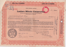 ACTIONS & TITRES - LAUTARO NITRATE CORPORATION (1931) - USA - Agricoltura