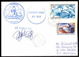 POLAR PHILATELY-SAPMER-TAAF-CAPTAIN SIGNED COVER-1986-SCARCE-PA1-20 - Events & Commemorations