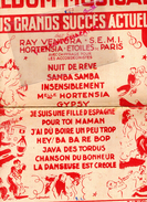 PARTITION MUSICALE-RAY VENTURA-ACCORDEON-NUIT DE REVE-SAMBA-MLLE HORTENSIA-JAVA DES TORDUS-RAY VENTURA-DANSEUSE CREOLE - Partitions Musicales Anciennes