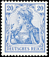 20 Pf. Germania Friedensdruck, Violettultramarin, Ungebraucht, Gepr. Jäschke BPP, Mi. 250,-, Katalog: 87Ib... - Other & Unclassified