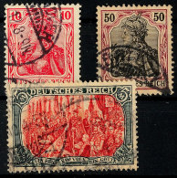 Mi. 86Ic, 91Iy Und 97AIa, Je Tadellos Gestempelt, Gepr. Jäschke BPP , Mi. 520.-, Katalog: 86Ic, U.a.... - Autres & Non Classés