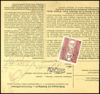 1941,  1 K. Verzerhungsteuer-Marke Mit Stempel "PRAG 55 24.III.41" Rückseitig Auf Paketkarte Aus LUKAWETZ... - Autres & Non Classés