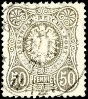 50 Pfg. Schwarzgrau, Gestempelt, Tadellos, Signiert Zenker BPP, Mi. 450,-, Katalog: 36b O50 Pfg. Black Gray,... - Autres & Non Classés