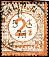 2 1/2 Auf 2 1/2 Groschen Braunorange, Großer Schild, Klar Gestempelt Mit Postamtsnummernstempel EKr. "BERLIN... - Autres & Non Classés