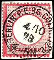 1 Groschen Karmin, Großer Schild, Klar Gestempelt Mit Ekr. "BERLIN P. E. 36 GOERLITZ. B. 4/10 73 4-5N" (KBHW... - Autres & Non Classés