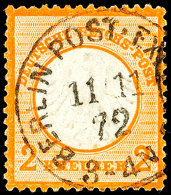 2 Kr. Orange, Farbfrisches Und Gut Gezähntes Exemplar Mit Zentrisch Klar Aufgesetztem K1 "BERLIN POST-EXP. ..... - Other & Unclassified