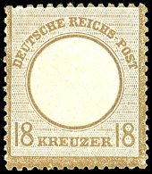 18 Kr. Kleiner Brustschild Tadellos Postfrisch, Dopp. Tiefst Gepr. Pfenninger, Mi. 4,500,-, Katalog: 11 **18... - Otros & Sin Clasificación