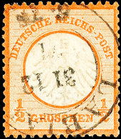 1/2 Gr. Kleiner Schild, Rötlichorange, Sehr Seltener Klarer Zentr. VOR-ERSTTAGS-STEMPEL "LABIAU 31 12 71". Die... - Other & Unclassified