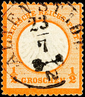 1/2 Gr. Kleiner Schild, Rötlichorange, Klarer Zentr. Taxis-K1 "ALTENSTADT 23 /7", Fotobefund Krug BPP: "... - Autres & Non Classés