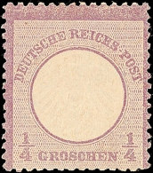 1/4 Gr. Kleiner Schild, Sauber Ungebrauchtes Kabinettstück, Katalog: 1 *1 / 4 Gr. Small Breast Shield,... - Autres & Non Classés