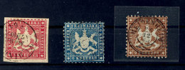 3, 6 Und 9 Kr. Gestempelt, (28a Minimal Erhöht Gepr. Heinrich BPP), Mi. 145,--, Katalog: 26/28a O3, 6 And... - Other & Unclassified