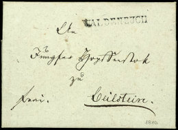 "WALDENBUCH" L1 Auf Sauberem Brief  Mit Kpl. Inhalt Nach Beilstein, 1816  BFWALDENBUCH One-line Cancel On Clean... - Autres & Non Classés