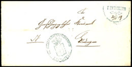 "LINDHEIM (-ALTENSTADT)" Blauer Segmentstempel Mit Handschriftlichem Datum "21.1.55" Auf Dienstbriefhülle... - Otros & Sin Clasificación