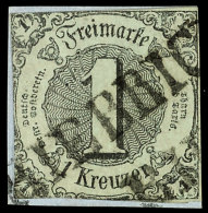"BIEBRICH" - L1, Herzogtum Nassau, Diagonal Klar Auf Kleinem Briefstück 1 Kr. Im Taxis-Schnitt, Haferkamp... - Autres & Non Classés