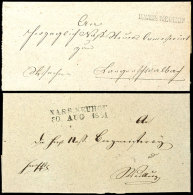 "NASS:NEUFHOF", 2 Dienstbriefe Mit L1 Bzw. L2 (1851), Feuser Nr. 2421-1+2  BFNASS:NEUFHOF, 2 Official Letters... - Otros & Sin Clasificación