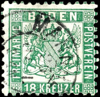 18 Kr. Grün Mit Dkr. "MANNHEIM", Repariert, Fotokurzbefund Stegmüller BPP, Mi. 700,- Attest/Certificate:... - Other & Unclassified