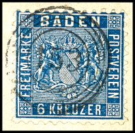 6 Kreuzer Preußischblau, Farbfrisches Und Vollzähniges Kabinettstück, Klar Gestempelt Mit... - Autres & Non Classés