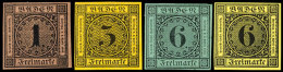 1 Kr. Rotbraun,  3 Kr. Bräunlichgelb, 6 Kr. Grün Und Gelb, 4 Neudrucke, Je Voll- Bis Breitrandig,... - Other & Unclassified