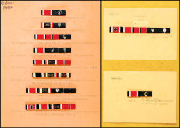 Sammlung Von 29x Bandspangen In Der Ausführung Nach Dem Ordensgesetz Von 1957. Auf Karton Sortiert Und... - Sin Clasificación