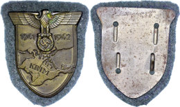 Krim Ärmelschild, Auf Feldgrauer Stoffunterlage Mit Gegenplatte, Zustand II., Katalog: OEK 3871 IICrimea... - Sin Clasificación