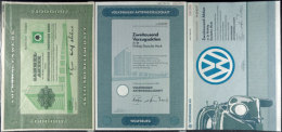 Wolfsburg 1961-91, Volkswagenwerk AG, Kollektion Der 3 Sammelaktien Zu Je 100.000 DM Mit Dem Gründerpapier Von... - Unclassified