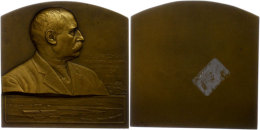 Frankreich, Einseitige, Rechteckige Bronzemedaille (ca. 69,20x68mm, Ca. 143,68g), 1924, Von Ch. Pillet, Auf Jean... - Other & Unclassified
