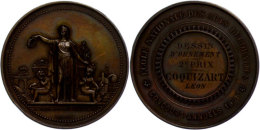Frankreich, Kupfermedaille (Durchmesser Ca. 42mm, 34,18g),1883, Von Blondelent, Verliehen Von Der École... - Autres & Non Classés