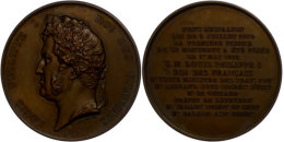 Frankreich, Louis Philippe I., Bronzemedaille (Durchmesser Ca. 52mm, 59,69g), 1841, Von Barre, Auf Die Brücke... - Otros & Sin Clasificación