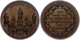 Worms, Bronzemedaille,1868, Von Schnitzspahn, Auf Die Errichtung Des Lutherdenkmals. Av: Denkmal, Rev: Schrift In... - Otros & Sin Clasificación