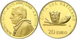 20 Euro, Gold, 2007, Sakramente Der Christlichen Initiation-3. Ausgabe-Eucharistie, Fisch Und Brotkorb, Fb. 449, KM... - Vaticano (Ciudad Del)