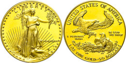 1 Unze, Gold, 1987, American Eagle, Mit Zertifikat In Ausgabefolder Und Schachtel, PP.  PP1 Ounce, Gold, 1987,... - Other & Unclassified