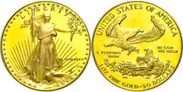 1 Unze, Gold, 1986, American Eagle, Mit Zertifikat In Ausgabefolder Und Schachtel, PP.  PP1 Ounce, Gold, 1986,... - Autres & Non Classés