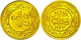 2 Rumi Altin, (4,76g), 1808-1839 (1223/11 AH), Mohammed II., KM 614, Etwas Wellig, Vz.  Vz2 Rumi Altin, (4,... - Turquie