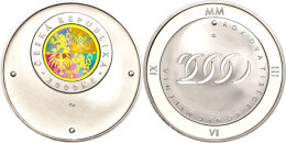 2000 Kronen, 2000, Christliche Jahrtausendwende, Vierfaches Kinegramm, KM 44, In Kapsel, PP.  St2000 Coronas,... - Czech Republic