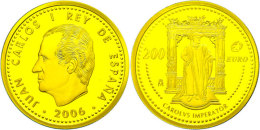200 Euro, Gold, 2006, Karl Der Große, KM 1123, Mit Zertifikat In Ausgabeschatulle, PP.  PP200 Euro, Gold,... - Other & Unclassified