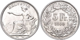 5 Franken, 1850, HMZ 2-1197a, Ss.  Ss5 Franc, 1850, HMZ 2-1197a, Very Fine.  Ss - Other & Unclassified