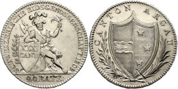 Aargau, 20 Batzen, 1809, HMZ 2-20b, Kratzer Auf Avers, Ss+.  Aargau, 20 Batzen, 1809, HMZ 2-20b, Scratch On... - Otros & Sin Clasificación