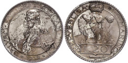20 Lire,1932, Rom, Dav. 303, F. Vz  20 Liras, 1932, Rome, Dav. 303, F. Extremly Fine - San Marino