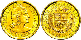 1/2 Libra, Gold, 1962, F. St.  1 / 2 Libra, Gold, 1962, F. St. - Peru