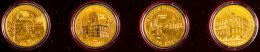 4 X 100 Euro, Gold, 2004-2007, Serie "Der Wiener Jugendstil", Jeweils 16g Fein, Mit Zertifikaten In Massiver... - Austria