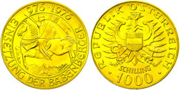 1000 Schilling, Gold, 1976, Einsetzung Der Babenberger, St.  St1000 Shilling, Gold, 1976, Installation The... - Austria