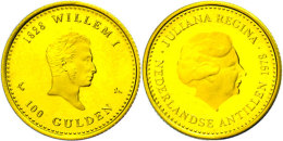 Antillen, 100 Gulden, Gold, 1978, Aus PP.  Antilles, 100 Guilder, Gold, 1978, From PP. - Other & Unclassified