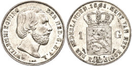 Gulden, 1861, Wilhelm III., Schulman 614, Vz.  VzGuilder, 1861, Wilhelm III., Schulman 614, Extremley Fine  Vz - Other & Unclassified
