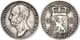 1/2 Gulden, 1847, Wilhelm II., Schulman 530, Ss.  Ss1 / 2 Guilder, 1847, Wilhelm II., Schulman 530, Very Fine. ... - Otros & Sin Clasificación