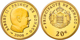 20 Euro, Gold, 2008, Albert II., Mit Zertifikat In Ausgabeschatulle, PP.  PP20 Euro, Gold, 2008, Albert II.,... - Altri & Non Classificati