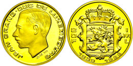 20 Francs, Gold, 1989, Jean, 150. Jahre Unabhängigkeit, Fb. 12, PP Bilder Der Sammlung/Photos Of This... - Luxembourg