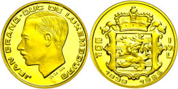 20 Francs, Gold, 1989, Jean, 150 Jahre Unabhängigkeit, Fb. 12, Mit Zertifikat In Ausgabefolder, PP  PP20... - Luxembourg