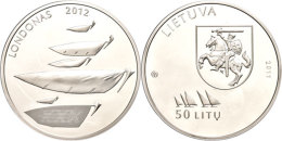 50 Litu, 2011, XXX. Olympische Sommerspiele 2012 In London, Schön 107, In Papieretui Mit Kapsel Und... - Lithuania