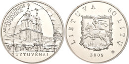 50 Litu, 2009, Zisterzienserkloster Tytuenai, KM 164, Schön 94, Im Papieretui Mit Kapsel Und Zertifikat,... - Lituania