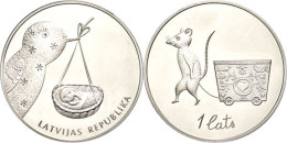 1 Lats, 2013, Baby Coin, Im Etui Mit Kapsel Und Zertifikat, Auflage Nur 5.000 Stück, Angelaufen, PP.  PP1... - Latvia